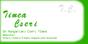 timea cseri business card